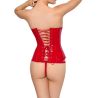 Corset + String - VINYL CORSAGE Rouge