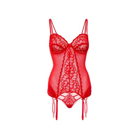 Bustier Porte-Jarretelles Lace Cami Rouge