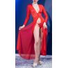 Robe ouverte Nuria - Rouge