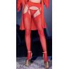 Collant effet Porte-jarretelles Mina - Rouge