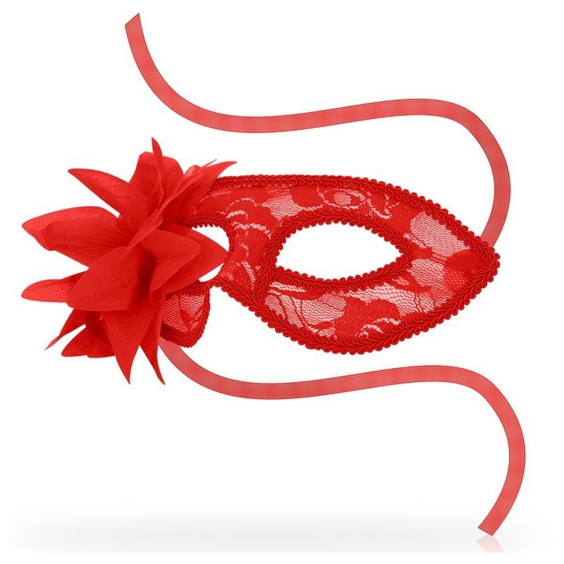 Masque OHMAMA Dentelle et Fleur Rouge